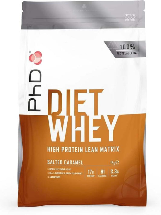 PhD Diet Whey, Salted Caramel - 1000 grams