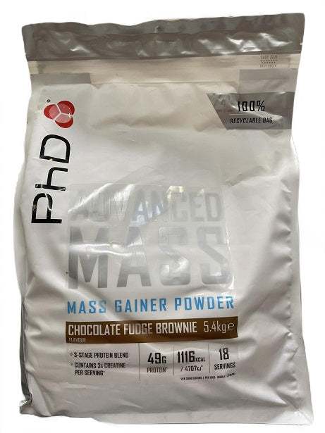 PhD Advanced Mass, Chocolate Fudge Brownie - 5400 grams