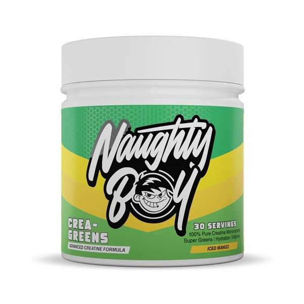 Naughty Boy Crea-Greens, Iced Mango - 270 grams