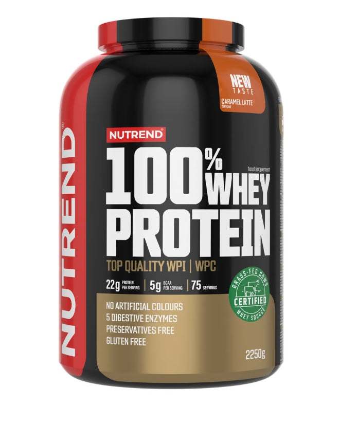 Nutrend 100% Whey Protein, Caramel Latte - 2250 grams