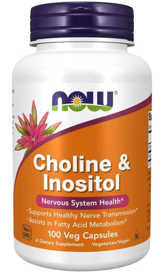 NOW Foods Choline and Inositol - 100 vcaps