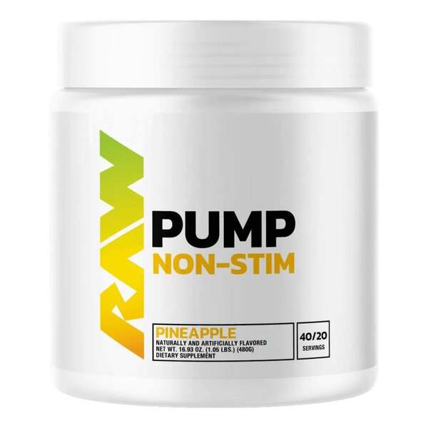 Raw Nutrition Pump Non-Stim, Pineapple - 480 grams