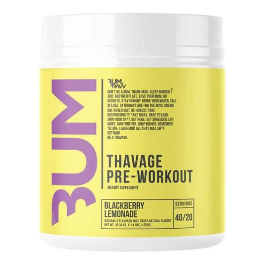 Raw Nutrition Thavage Pre-Workout, Blackberry Lemonade - 520 grams