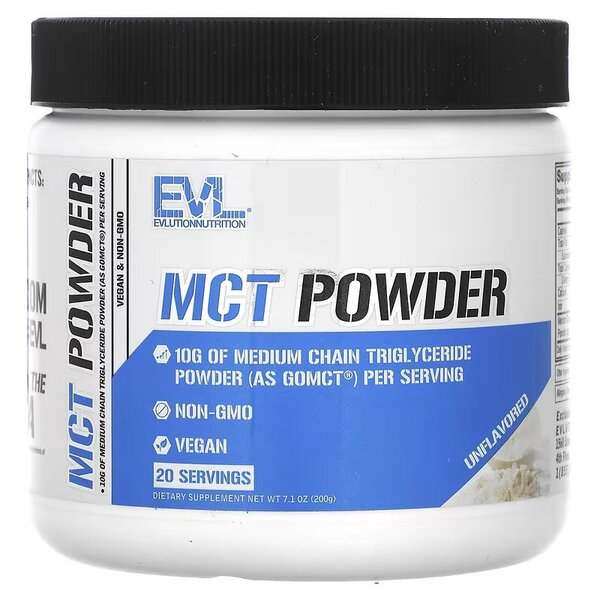 EVLution Nutrition MCT Powder, Unflavored - 200 grams