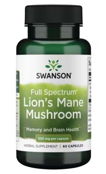 Swanson Full Spectrum Lion's Mane Mushroom, 500mg - 60 caps