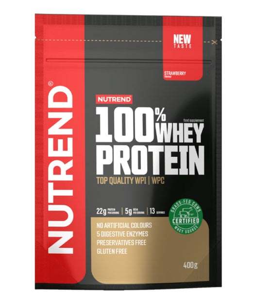 Nutrend 100% Whey Protein, Strawberry - 400 grams