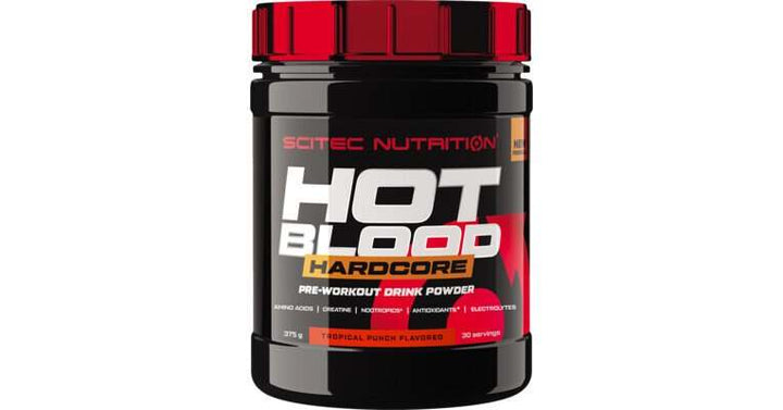 SciTec Hot Blood Hardcore, Tropical Punch - 375 grams