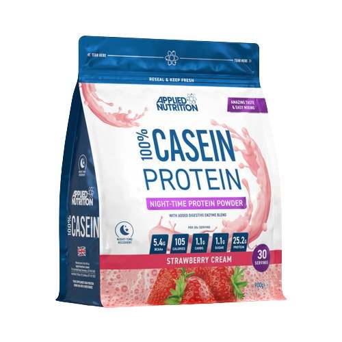 Applied Nutrition 100% Casein Protein, Strawberry Cream - 900 grams