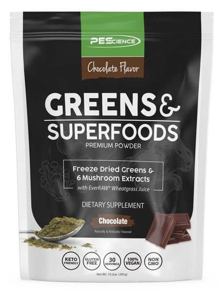 PEScience Greens & Superfoods, Chocolate - 285 grams