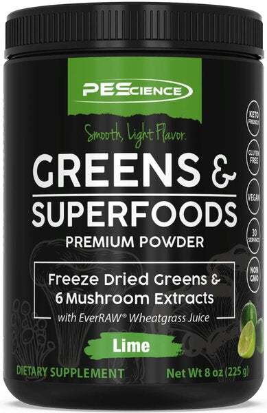 PEScience Greens & Superfoods, Lime - 225 grams