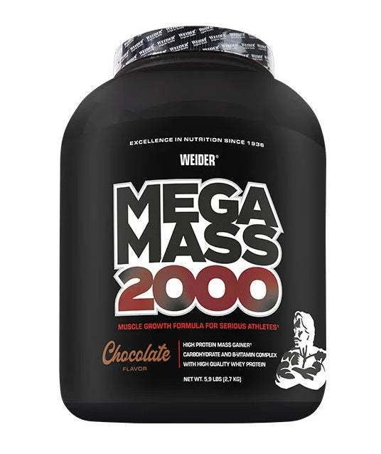 Weider Mega Mass 2000, Chocolate - 2700 grams