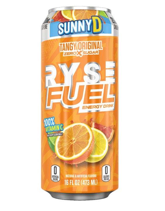 RYSE Fuel Energy Drink, SunnyD Tangy Original - 12 x 473 ml.