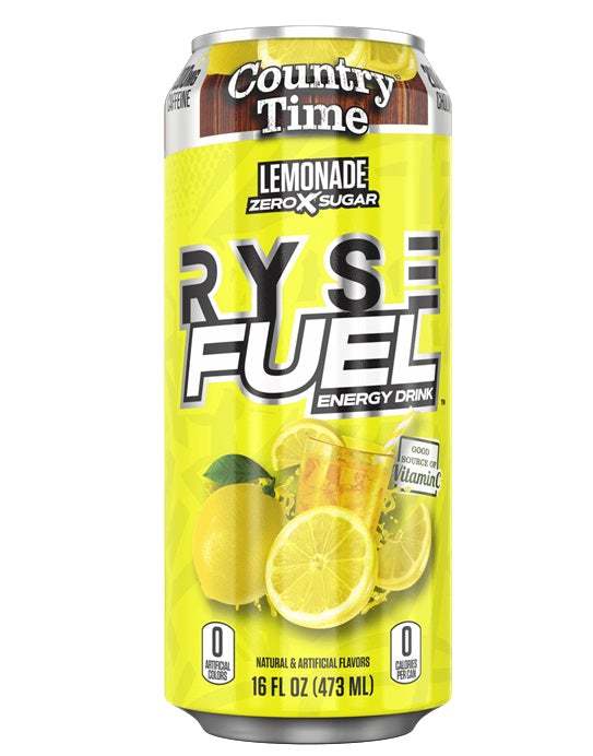 RYSE Fuel Energy Drink, Country Time Lemonade - 12 x 473 ml.