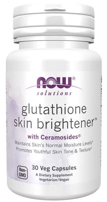 NOW Foods Glutathione Skin Brightener with Ceramosides - 30 vcaps