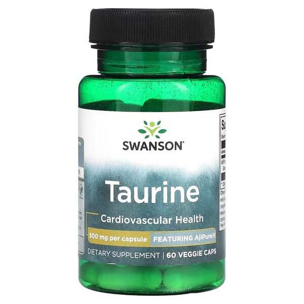 Swanson Taurine, 500mg - 60 vcaps