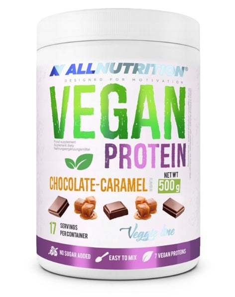 Allnutrition Vegan Protein, Chocolate Caramel - 500 grams