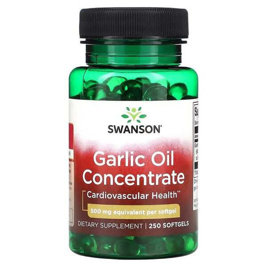 Swanson Garlic Oil Concentrate, 500mg - 250 softgels