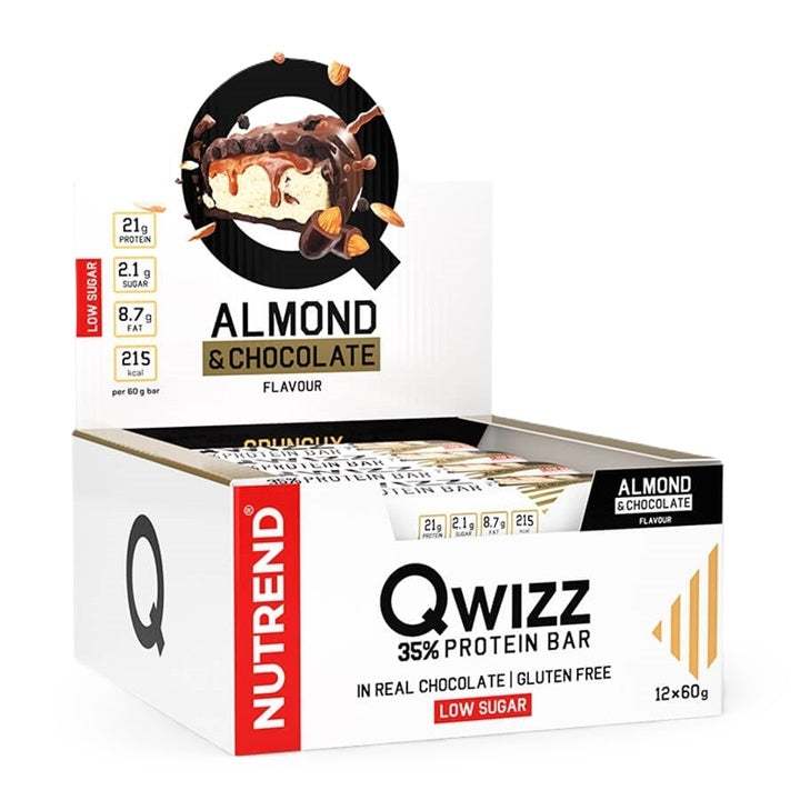 Nutrend Qwizz 35% Protein Bar, Almond & Chocolate - 12 x 60g