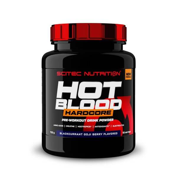 SciTec Hot Blood Hardcore, Blackcurrant Goji Berry - 700 grams