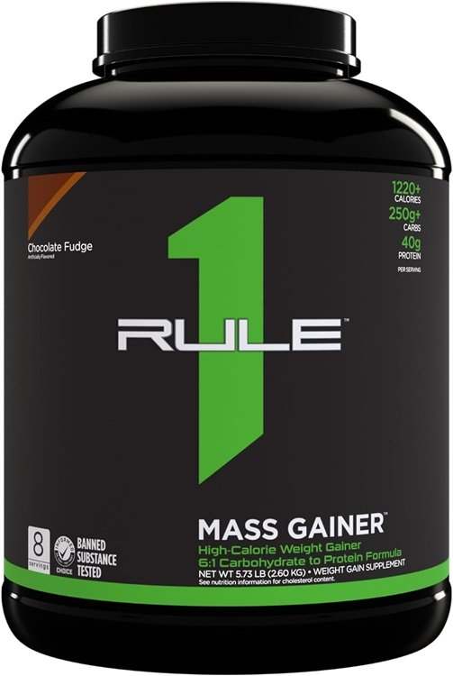 Rule One Mass Gainer, Chocolate Fudge - 2600 grams