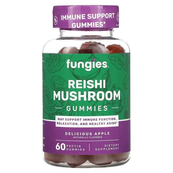 Fungies Reishi Mushroom Gummies, Delicious Apple - 60 gummies