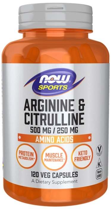 NOW Foods Arginine & Citrulline - 120 vcaps