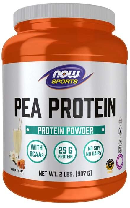 NOW Foods Pea Protein, Vanilla Toffee - 907 grams