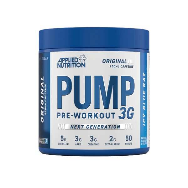 Applied Nutrition Pump 3G Pre-Workout, Icy Blue Raz - 375 grams