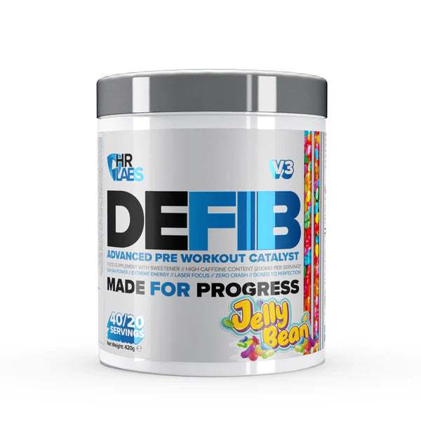 HR Labs Defib V3 - Advanced Pre Workout Catalyst, Jelly Bean - 420 grams