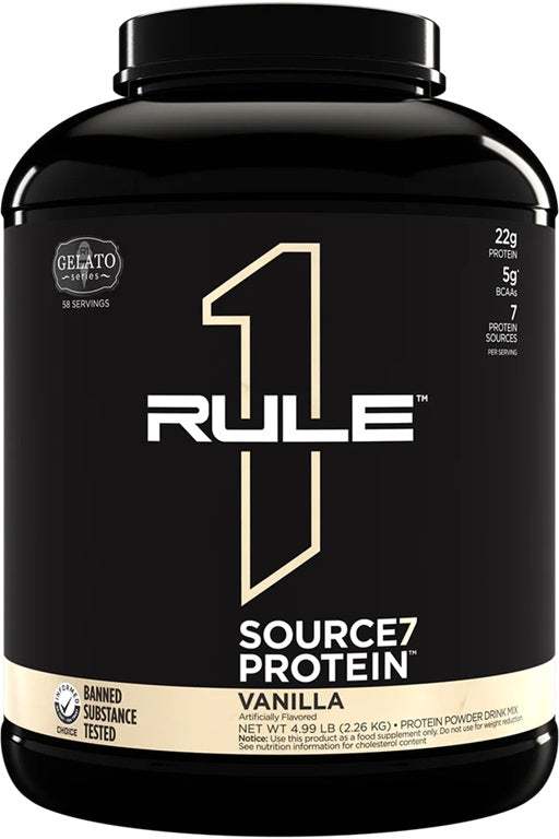 Rule One Source7 Protein, Vanilla Gelato - 2260 grams