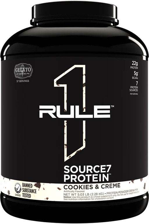 Rule One Source7 Protein, Cookies & Creme Gelato - 2280 grams