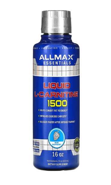 AllMax Nutrition Liquid L-Carnitine 1500, Blue Raspberry - 473 ml.