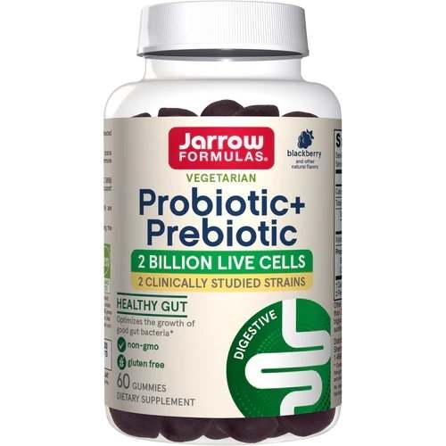 Jarrow Formulas Probiotic + Prebiotic, Blackberry - 60 gummies