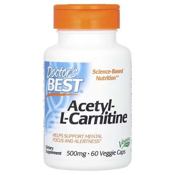 Doctor's Best Acetyl L-Carnitine, 500mg - 60 vcaps