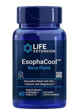 Life Extension EsophaCool, Berry (EAN 737870203315) - 60 vegetarian chewable tabs