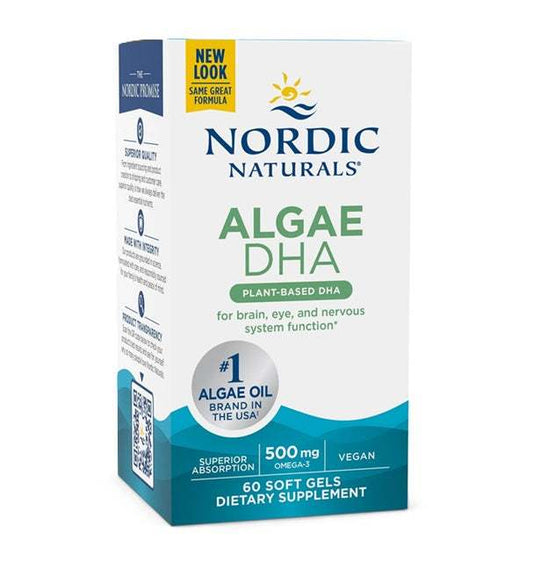 Nordic Naturals Algae DHA, 500mg - 60 softgels