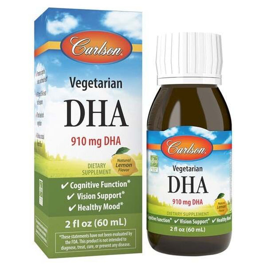 Carlson Labs Vegetarian DHA, Natural Lemon - 60 ml.