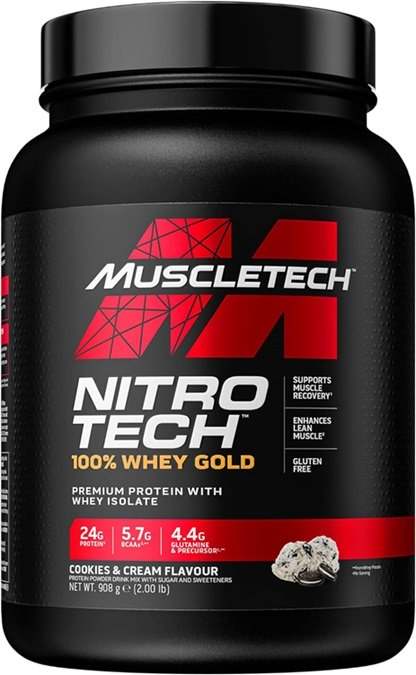 MuscleTech Nitro-Tech 100% Whey Gold, Cookies & Cream (EAN 631656260076) - 908 grams