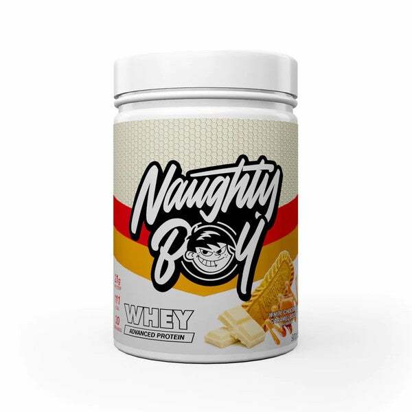 Naughty Boy Advanced Whey, White Chocolate Caramel Biscuit - 900 grams