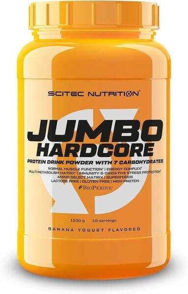 SciTec Jumbo Hardcore, Banana Yoghurt - 1530 grams