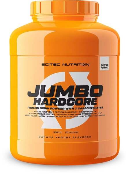 SciTec Jumbo Hardcore, Banana Yoghurt - 3060 grams