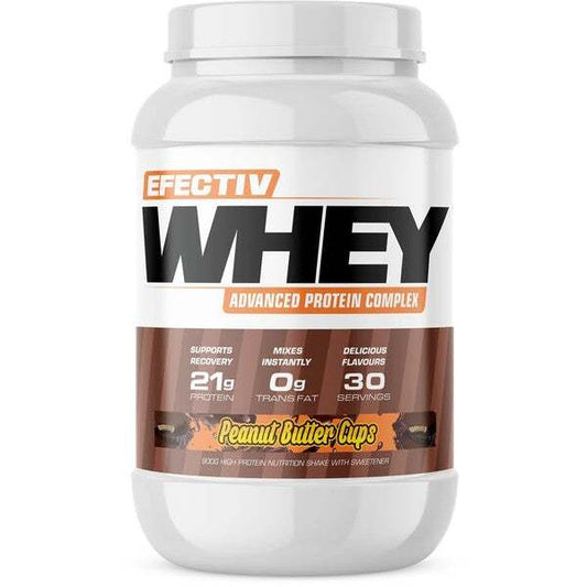 Efectiv Nutrition Whey Protein, Peanut Butter Cups - 900 grams