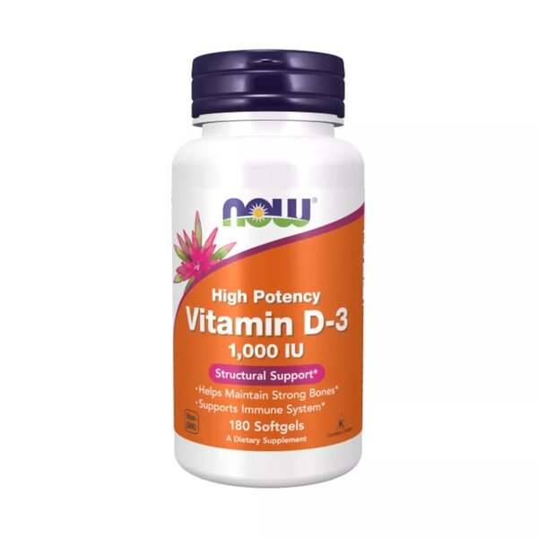 NOW Foods Vitamin D-3, 1000 IU - 180 softgels