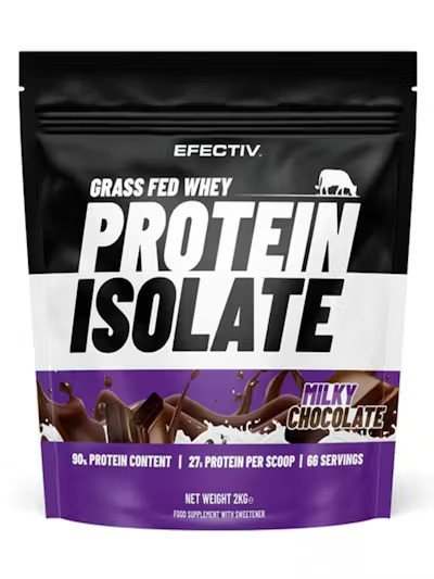 Efectiv Nutrition Grass Fed Whey Protein Isolate, Milky Chocolate - 2000 grams