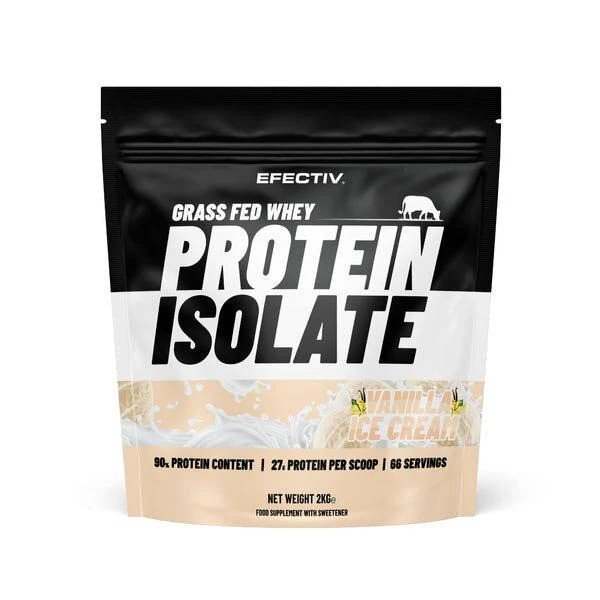 Efectiv Nutrition Grass Fed Whey Protein Isolate, Vanilla Ice Cream - 2000 grams