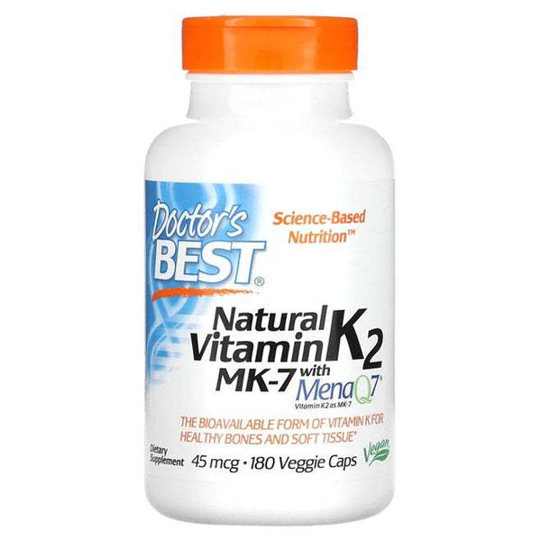 Doctor's Best Natural Vitamin K2 MK7 with MenaQ7, 45mcg - 180 vcaps