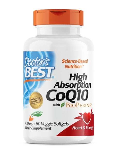 Doctor's Best High Absorption CoQ10 with BioPerine, 200mg - 60 veggie softgels