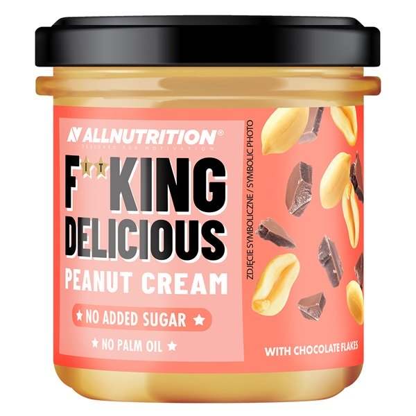 Allnutrition Fitking Delicious Peanut Cream, with Chocolate Flakes - 350 grams