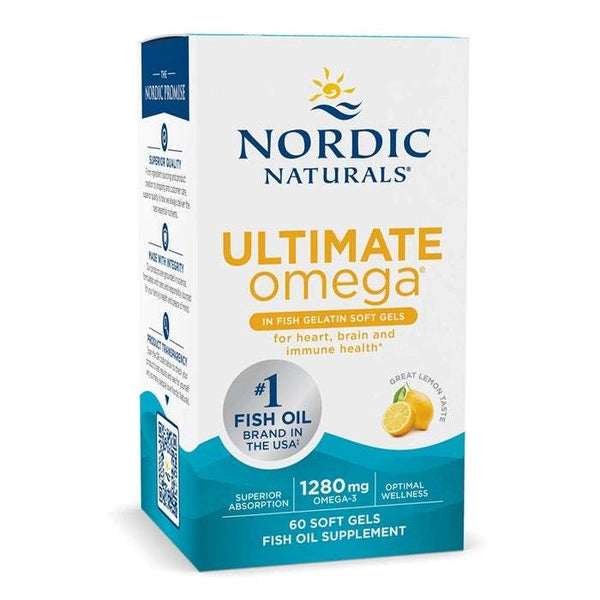 Nordic Naturals Ultimate Omega in Fish Gelatin, 1280mg Lemon (EAN 768990017971) - 60 softgels