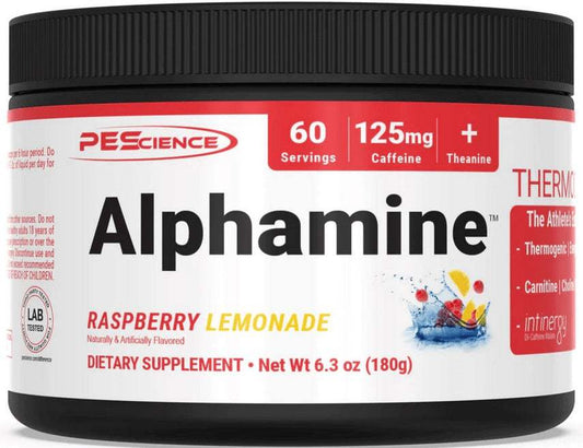 PEScience Alphamine, Raspberry Lemonade - 180 grams